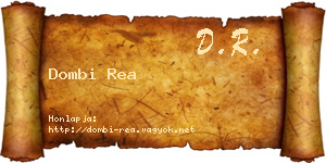 Dombi Rea névjegykártya